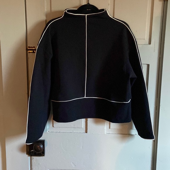 Sweaters - Stylish Black Turtleneck Sweater with White Accents